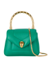 Mini Serpenti, £750, Handbags, Green, Leather, Front view